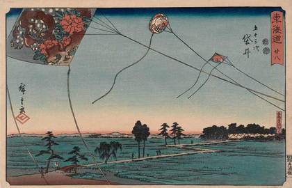 Андо Хиросигэ. «Фукурой». Серия «53 станции Токайдо» Reisho Tokaido  (1847-1852)