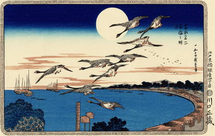 Андо Хиросигэ. Полнолуние в Таканаве (1831-1832)